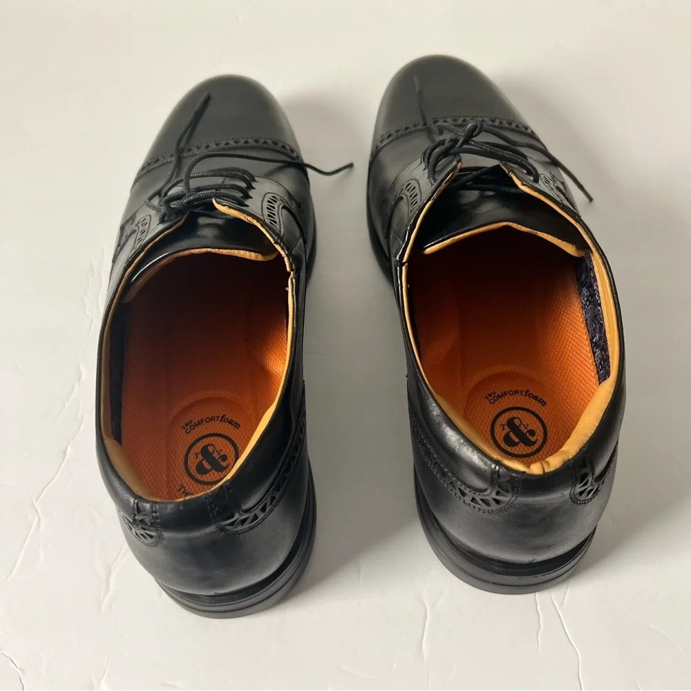 NWNT Thomas‎ & Vine men’s Wide Width Kendrick Cap Toe Dress shoe, 13 W, BlacK